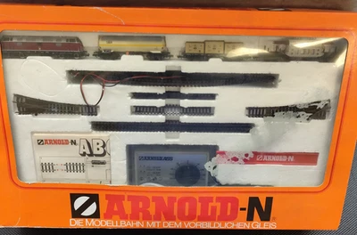 Arnold Spur-N 0145 ABC Ausbausystem mit Trafo- Lok- Transportwagen- Gleisen- TOP - Bild 1 von 4