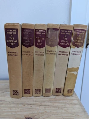 Winston Churchill Second World War Hardback Books 1948-1953, Set of Six - Image 1 of 4