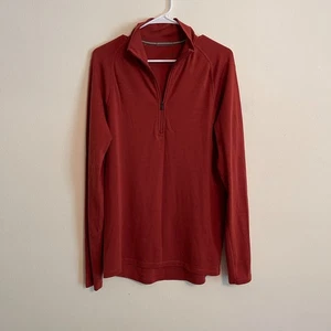 SmartWool Merinowolle Pullover Herren L Pullover 1/4 Zip Rot Base Layer Warm - Bild 1 von 6