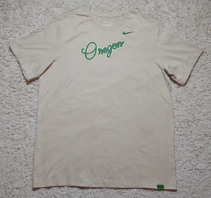 The Nike Tee - Oregon Ducks Men's XL Short Sleeve Shirt Biege Script NCAA - Picture 1 of 7