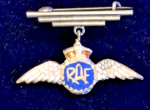 Vintage enamelled sterling silver RAF sweetheart brooch/pin - Picture 1 of 4