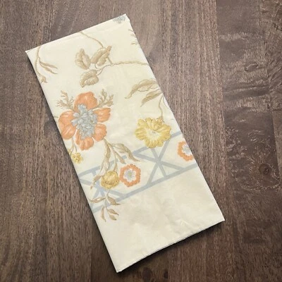 Funda de almohada Utica Percale 1976 vintage (1) naranja floral ramas cuadrados azules Foto 1 de 4