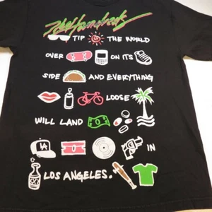 THE HUNDREDS Los Angeles CALIFORNIA STREET ART TEE T SHIRT Mens L Black - Picture 1 of 5