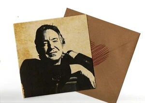 Alan Rickman 15x15 Blanko Grußkarte und Umschlag - Bild 1 von 1
