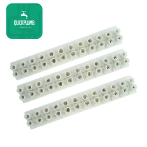 12 Way Connector Strip 5 Amp Choc Block Terminal Connection - Pack of 3 - Picture 1 of 6