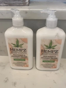 HEMPZ PINK POMELO & HIMALAYAN SEA SALT HERBAL BODY MOISTURIZER 17 oz X 2 - Picture 1 of 3