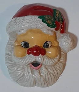 Vintage Michael Golden Supex Ceramic Santa Face Wall Hanging Christmas - Picture 1 of 2