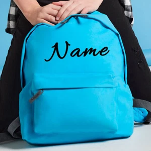 Personalised Nylon Back Bag to school For Kids Swimming To School Sport #BTS - Picture 1 of 24