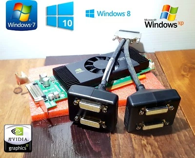 Dell Optiplex SFF 3020 7020 9020 NVIDIA Quadro Quad 4 Monitor DVI Video Card  - Image 1 of 2