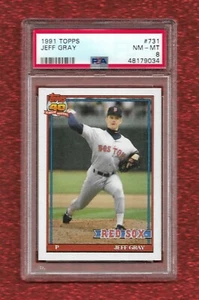 1991 Jeff Gray PSA 8 casi nuevo novato radiocontrol solo 4 Boston Red Sox más altos - Imagen 1 de 1