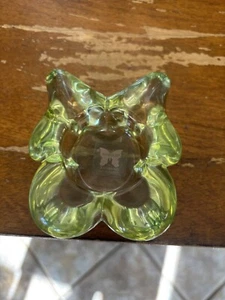 Waterford Crystal Marguis Design Butterfly Art Green Votive Holder - Picture 1 of 5