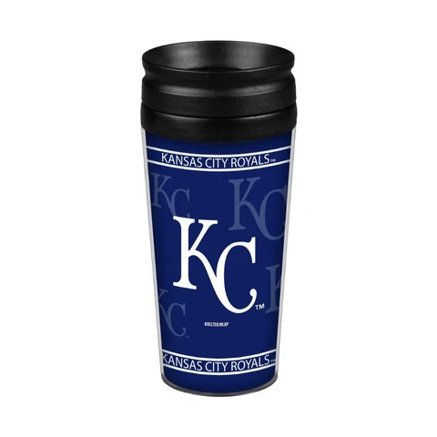 Kansas City Royals 14oz Full Wrap Travel Mug [NEW] MLB Tumbler Coffee Cup Ounce Cover