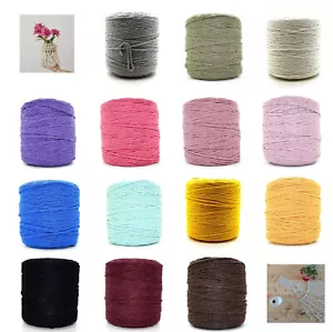 Natural Craft Macrame Cotton String Artisan Thread Twisted Cord 2 mm 3 mm 5 mm - Picture 1 of 51