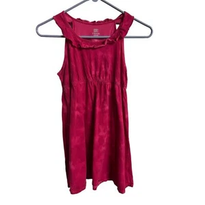 Faded Glory Dress Knee Length Girls XLG Red Tie Died Sleeveless Swim Cover up - Picture 1 of 4