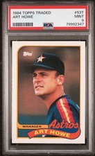 1989 Topps Traded ART HOWE 53T PSA 9 Mint! Houston Astros, Pop 1, None higher