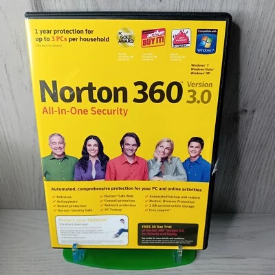 NORTON 360 3.0 VERSION PC CD ROM - RARE RETRO ANTIVIRUS - Image 1 of 4