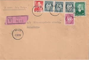 NORWAY: Insured cover Skien 1958. - Picture 1 of 2