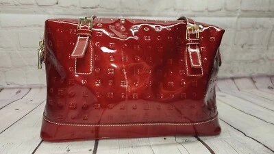 Arcadia Italian Patent Leather Handbag in Red - Image 1 of 4