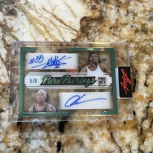 Denis Rodman/Dikembe Mutumbo Auto. RARE 5/8 Pure Pairing Pro Set - Picture 1 of 4