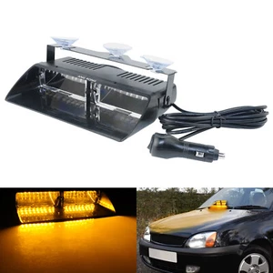 16LED Auto Blitzlicht Frontblitzer Gelb Warnleuchte Dash Strobe Notfall Warnung - Bild 1 von 12