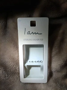 "I am" Sterling Silver; 925 Cubic Zirconia, Stud Earrings-(3-pair) New - Picture 1 of 2