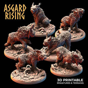 3D Printed Asgard Rising Wild Lynxes 28 32 mm Wargaming DnD