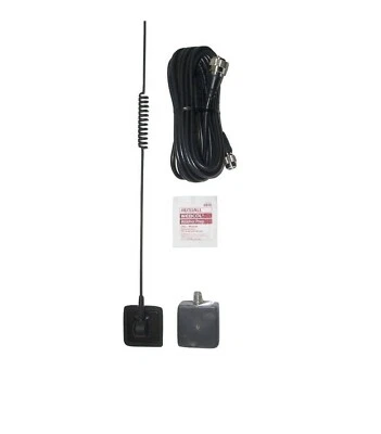 WORKMAN WEP9000 ON GLASS MOUNT MOBILE CB + WEATHER BAND ANTENNA 50W w/17FT CABLE - Image 1 of 4