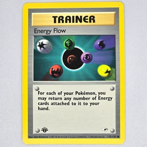 Tarjeta Pokémon Energy Flow 122/132 Gym Heroes 1ª Edición De Colección WOTC Inglés LP - Imagen 1 de 2