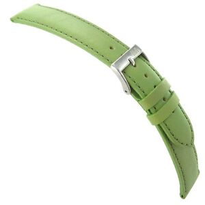 18mm Morellato Genuine Italian Leather Light Green Stitched Mens Watch Band 969