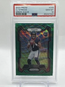 PSA 10 2023 Prizm Green Wave Cj Stroud #339 Houston Texans QB Rookie Card - Picture 1 of 2