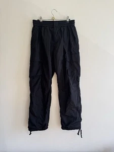 Kith Cargo Pants M Black Bristol Nylon Jersey Lined Relaxed Fit - Picture 1 of 9