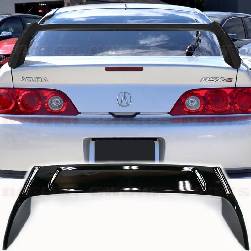 2002 03 2004 2005 2006 Acura RSX DC5 Type R Tall Style Spoiler Wing GLOSS BLACK Foto 1 de 4