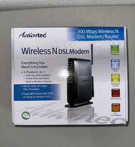 ACTIONTEC 300 Mbps Wireless N DSL Modem/Route GT784WN-01 TESTED - Picture 1 of 7