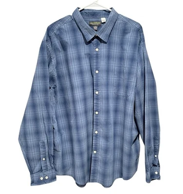 John Bartlett Shirt Mens 2XL Blue Plaid Long Sleeve Casual Workwear Corpcore - Image 1 of 4