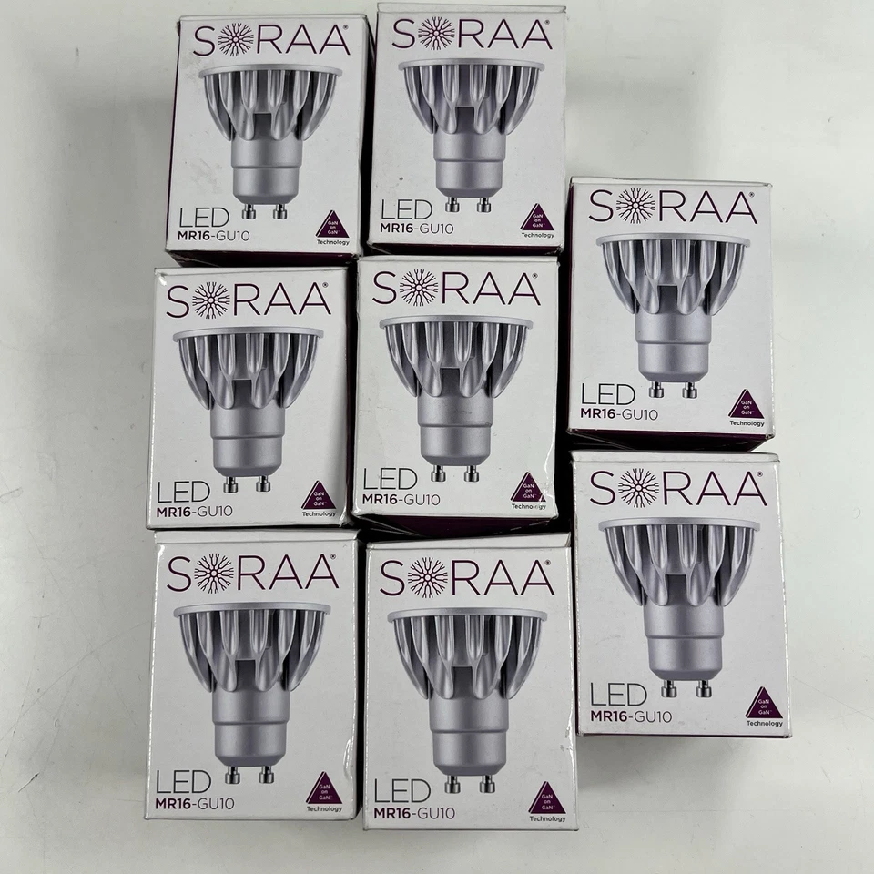 (8) SORAA VIVID MR16 GU10 LED Lamp Light Bulb 2700K 25NFL 7.5W 0.1A 120V 95CRI - Image 1 of 4