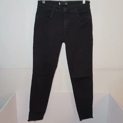 Kut From The Kloth Donna High Rise Skinny Ankle Jeans Women Size 6 Black 28X27 - Image 1 of 4