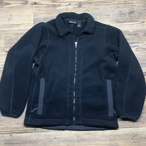 Vintage Patagonia Synchilla Fleece Jacket Womens Size M Black Full Zip USA - Picture 1 of 7