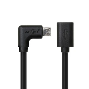 Micro USB Buchse Verlängerung auf Stecker Micro USB rechter Winkel L Form 90° Kabel Leitung - Bild 1 von 13