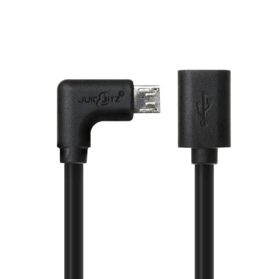 Prolunga Micro USB Femmina a Maschio Micro USB Angolo Retto Forma L 90° Cavo Piombo - Immagine 1 di 4
