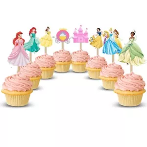Cup Cake Topper set of 24 Pieces ,Theme-Princess - Picture 1 of 6
