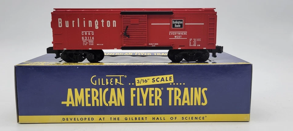 S-Gauge American Flyer 6-48362 Burlington "Everywhere West" Box Car - NIB - Image 1 of 4