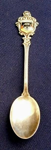 Vintage EHJ DEUTSCHLAND 800 SILVER ENAMEL Manufactured Vintage Souvenir SPOON - Picture 1 of 3