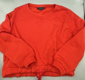 Rachel Roy Crop Sweatshirt Red M With Cut Out Detail - Picture 1 of 3