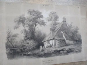 Gravures anciennes-La campagne(2)-Par Jacottet. - Picture 1 of 3