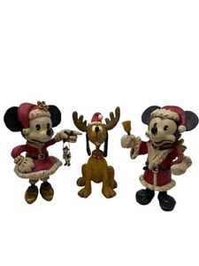 Disney Vintage Mickey, Minnie, Pluto Weihnachten skurrile Feiertagsskulpturen - Bild 1 von 11
