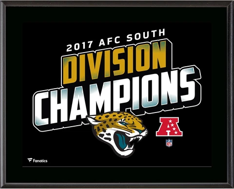 Jacksonville Jaguars 10.5x13 2017 AFC South Champs Plaque Cover