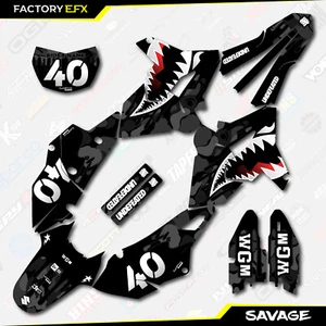 Black Savage Racing Polisport Restyle Graphics Kit fits Suzuki Drz400 Drz400sm - Picture 1 of 8