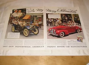 1939 Oldsmobile Convertible / 1910 Olds Limited Color Magazine Ad - Bing Crosby - Picture 1 of 3