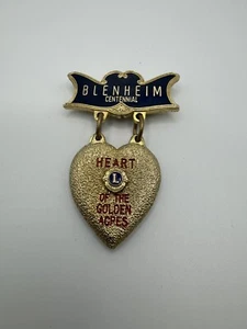 Lions Club Pin Blenheim Centennial Heart Of The Golden Acres - Picture 1 of 3