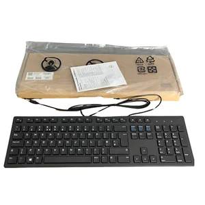 Dell Multimedia Slim USB Keyboard Black UK QWERTY KB216 08VXM3 - New Boxed - Picture 1 of 13